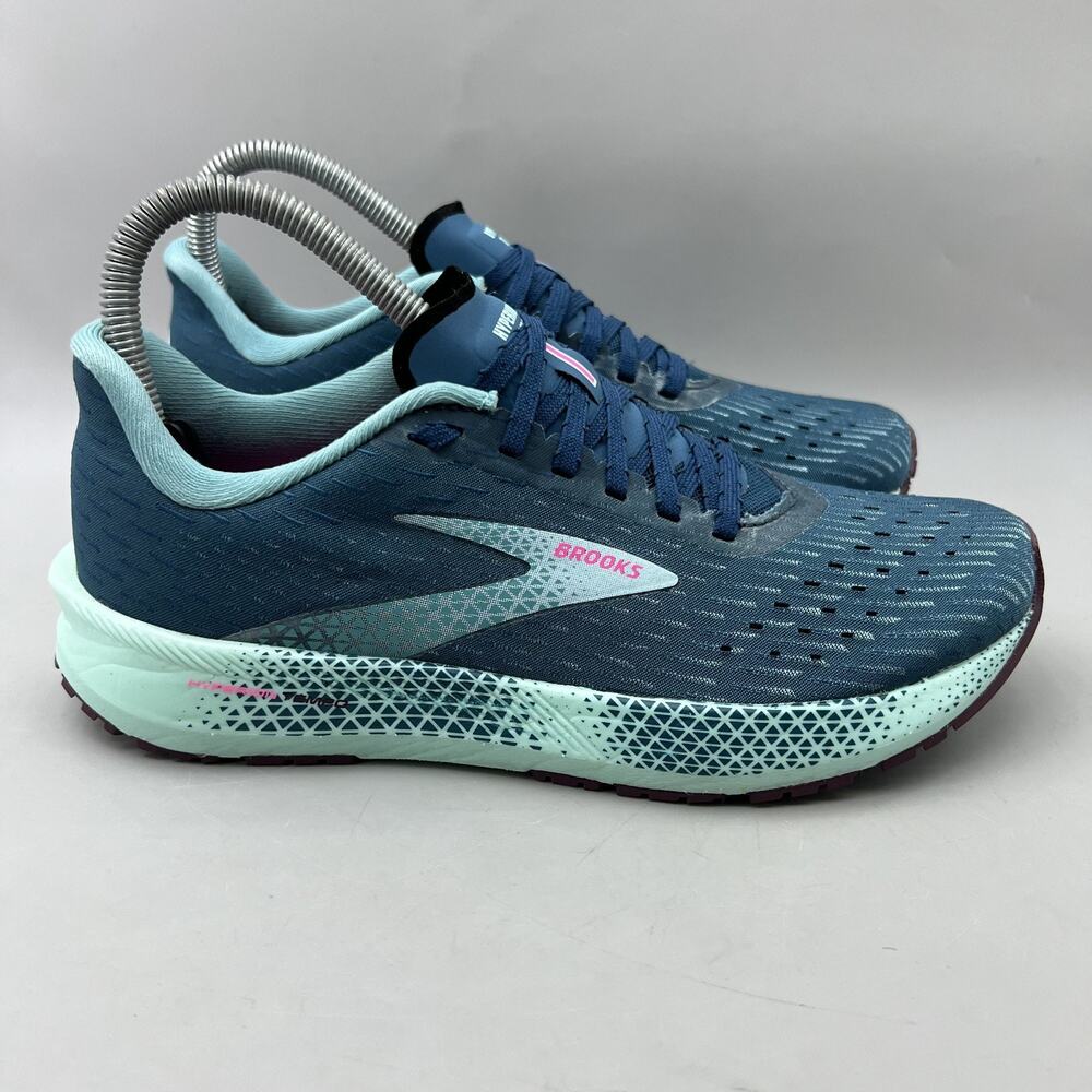 Brooks Hyperion Tempo Running Shoes Women Size 7 B Blue Green Comfort Sneakers - Picture 3 of 9